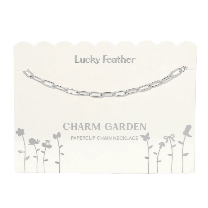 Charm Garden - Silver Paperclip Chain (18-20 in)