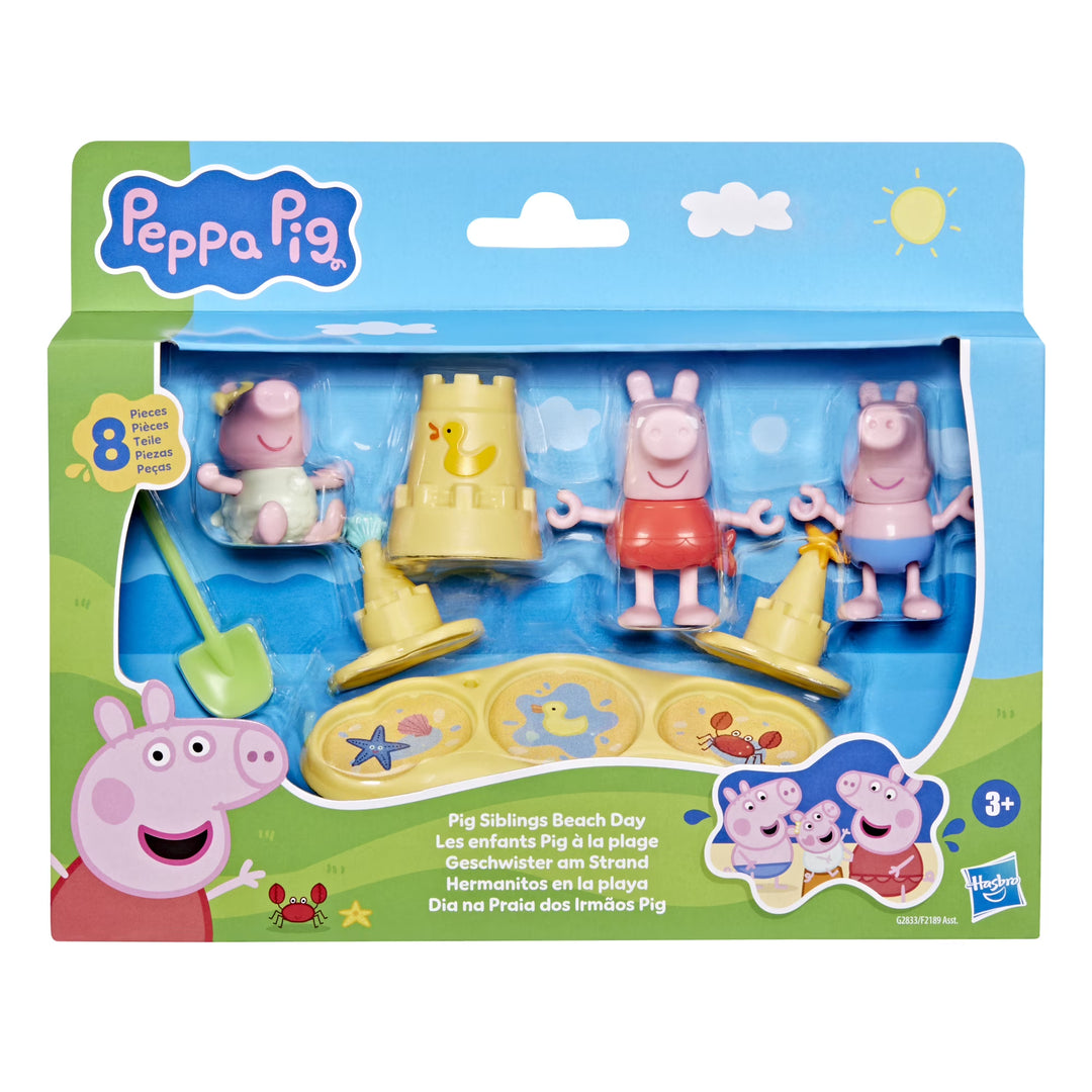 Peppa Pig Toys Pig Siblings Beach Day Playset