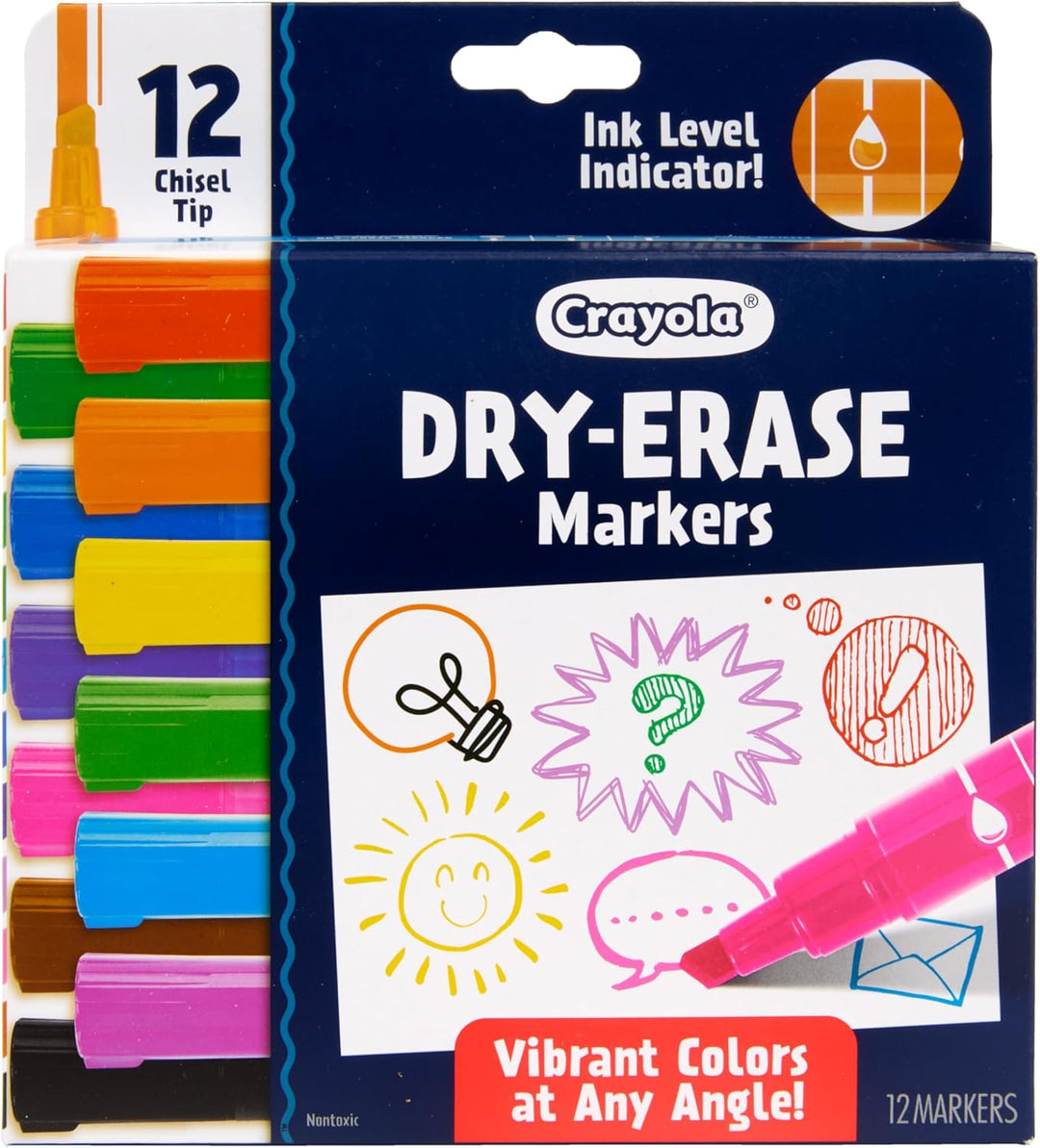 Crayola Low Odor Dry Erase Markers - Chisel Tip