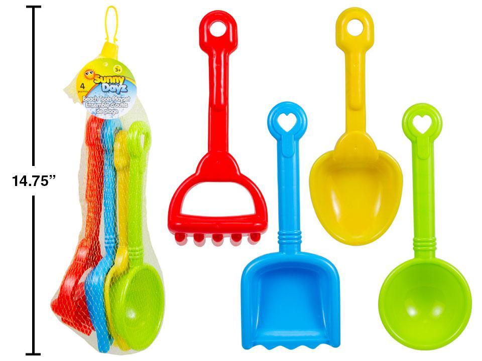 Sunny Dayz 4 pc Beach Tools Playset