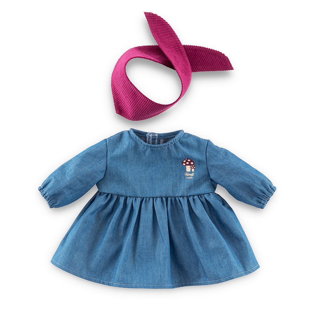 Corolle Little Explorer - Jean Dress &amp; Scarf for 12" Baby Doll