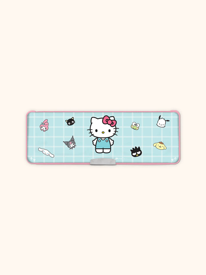 Hello Kitty and Friends Blue Grid Pencil Case