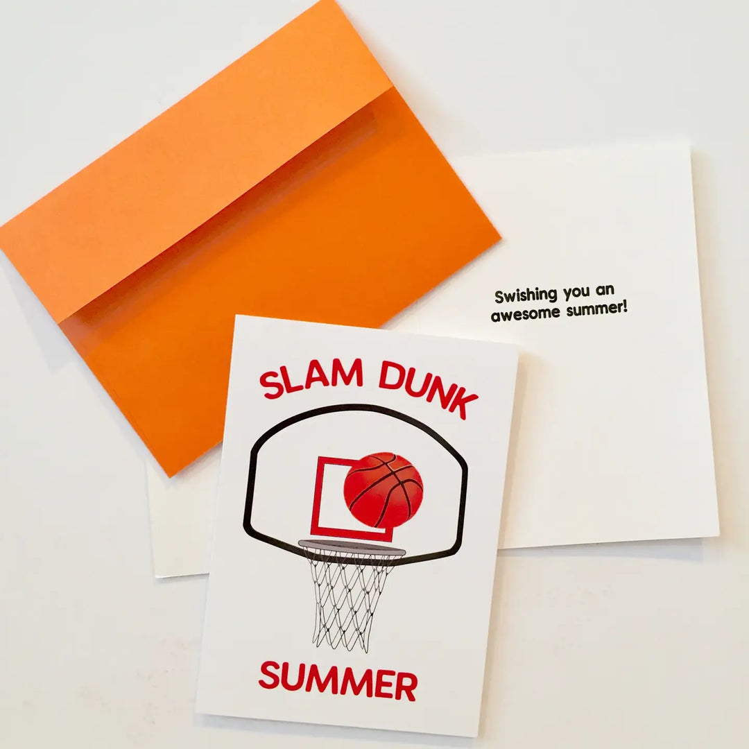 Summer Camp Greeting Card - Slam Dunk Summer!