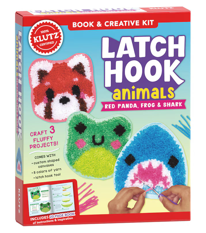 Klutz: Latch Hook Animals: Red Panda, Frog &amp; Shark