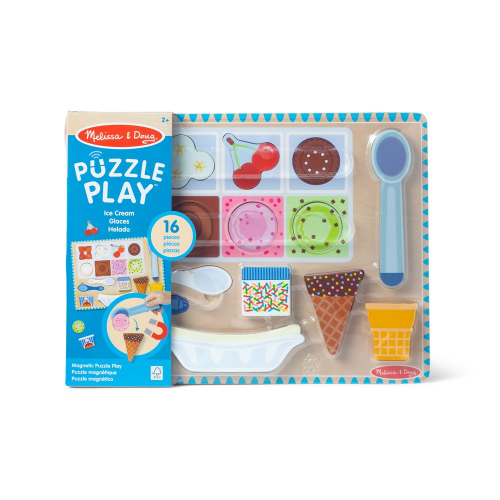 Magnetic Wooden Ice Cream Puzzle & Playset