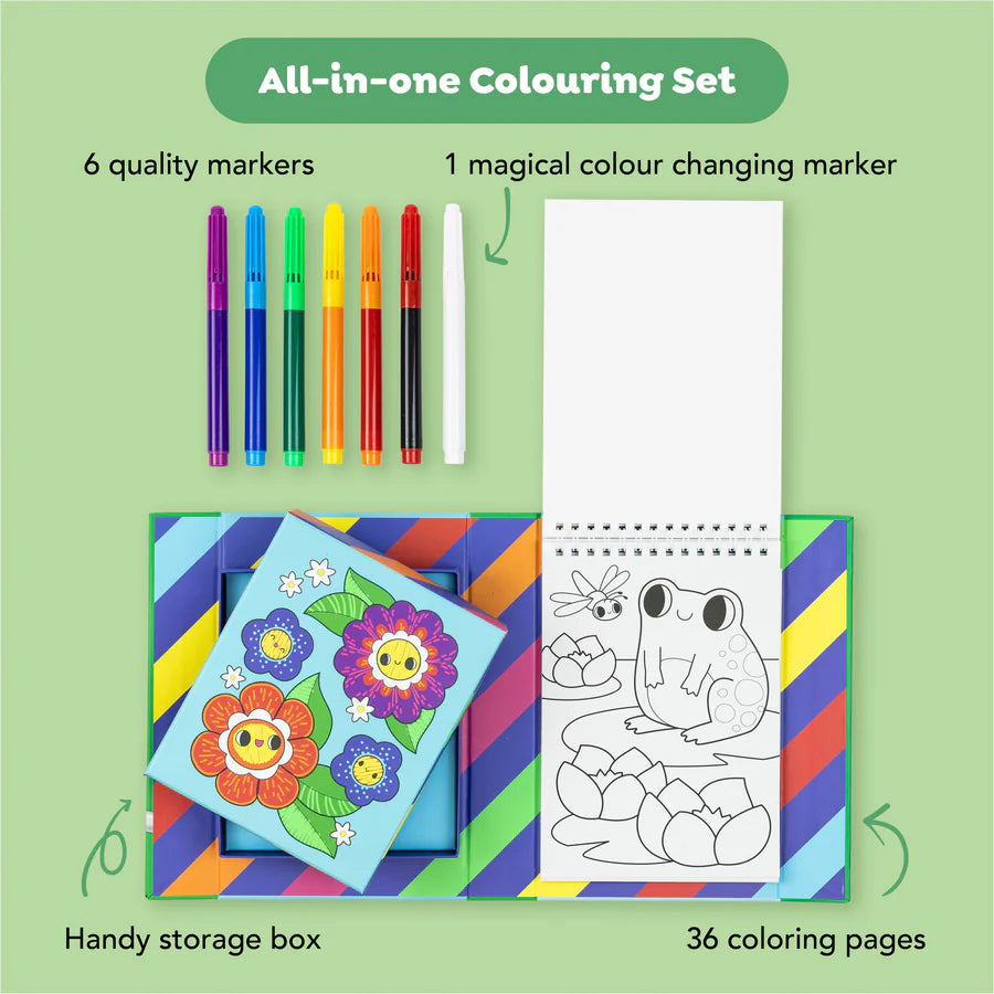 Colour Change Colouring Set - Garden Friends