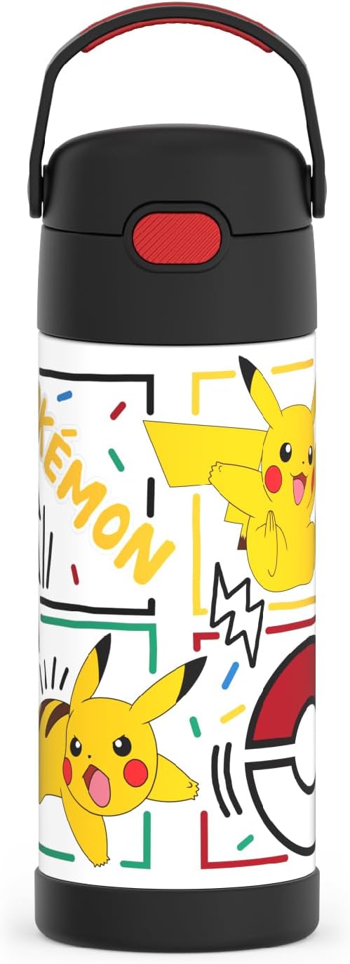 Thermos FUNtainer Bottle W/ Carry Handle & Straw 14oz- Licensed Designs