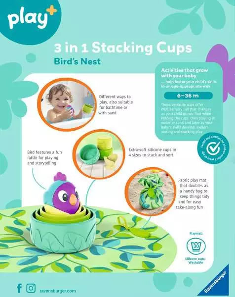 Ravensburger 3-in-1 Stacking Cups: Bird's Nest