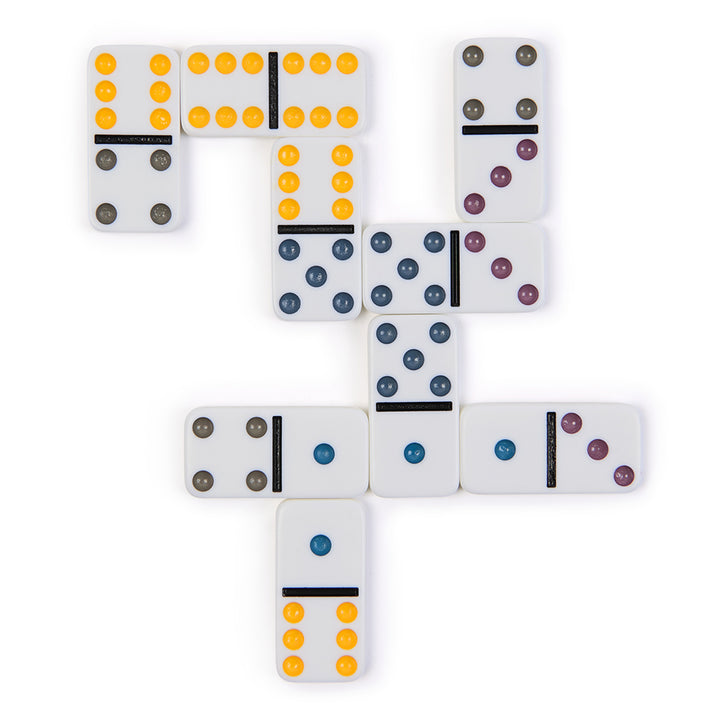 Classic Double-6 Dominoes Game in a Metal Box
