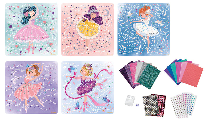 Stick'N Fun - Large 5 Mosaics Ballerina Princesses