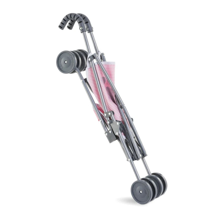 Corolle Umbrella Stroller for 14" & 17" Doll - Pink Stripe