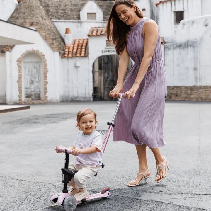 Micro Rock &amp; Go LED Dusty Rose Scooter