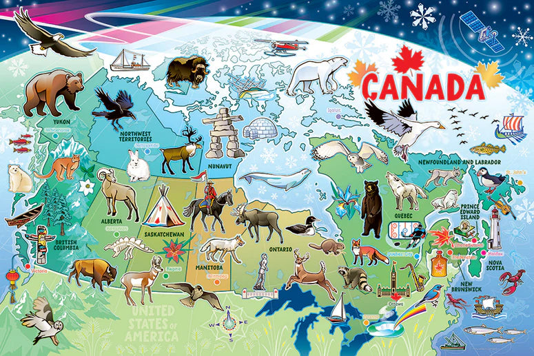 Cobble Hill Kids Map of Canada 35pc Floor Puzzle
