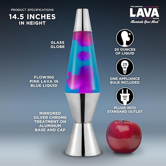 Techno Chrome Pink & Blue LAVA® Lamp 14.5"