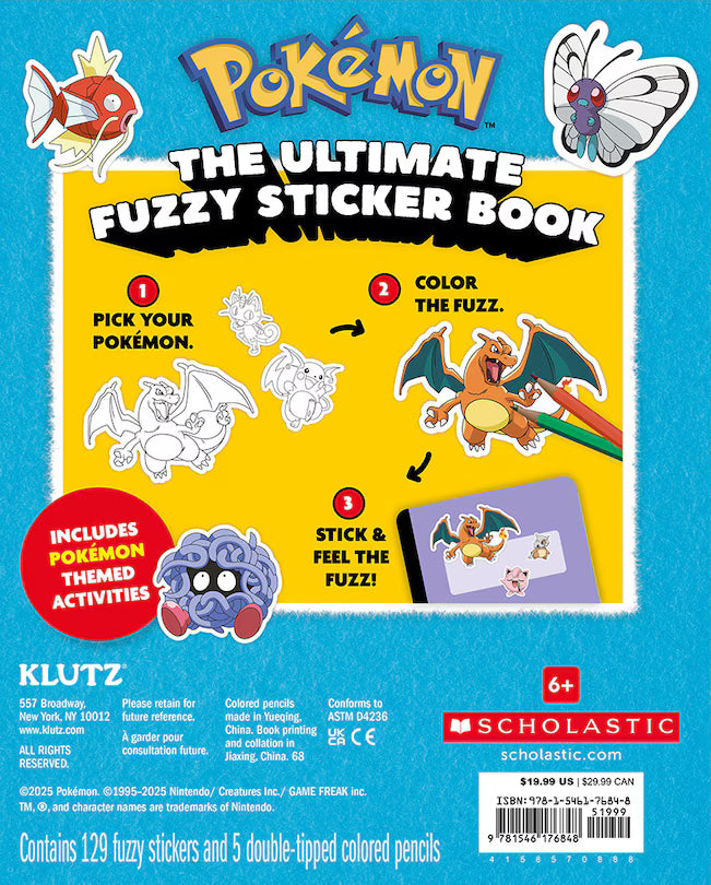 Klutz Pokémon: Color Your Own Fuzzy Stickers