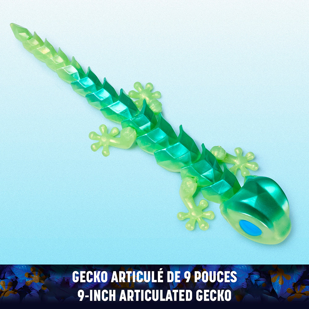 CrystaLynx Collectible Articulated 9" Gecko Figure and Egg