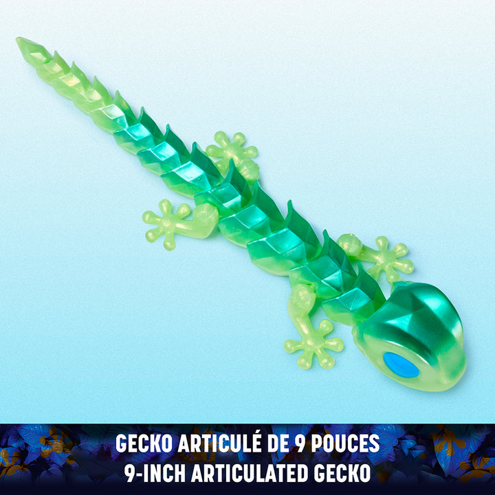 CrystaLynx Collectible Articulated 9" Gecko Figure and Egg