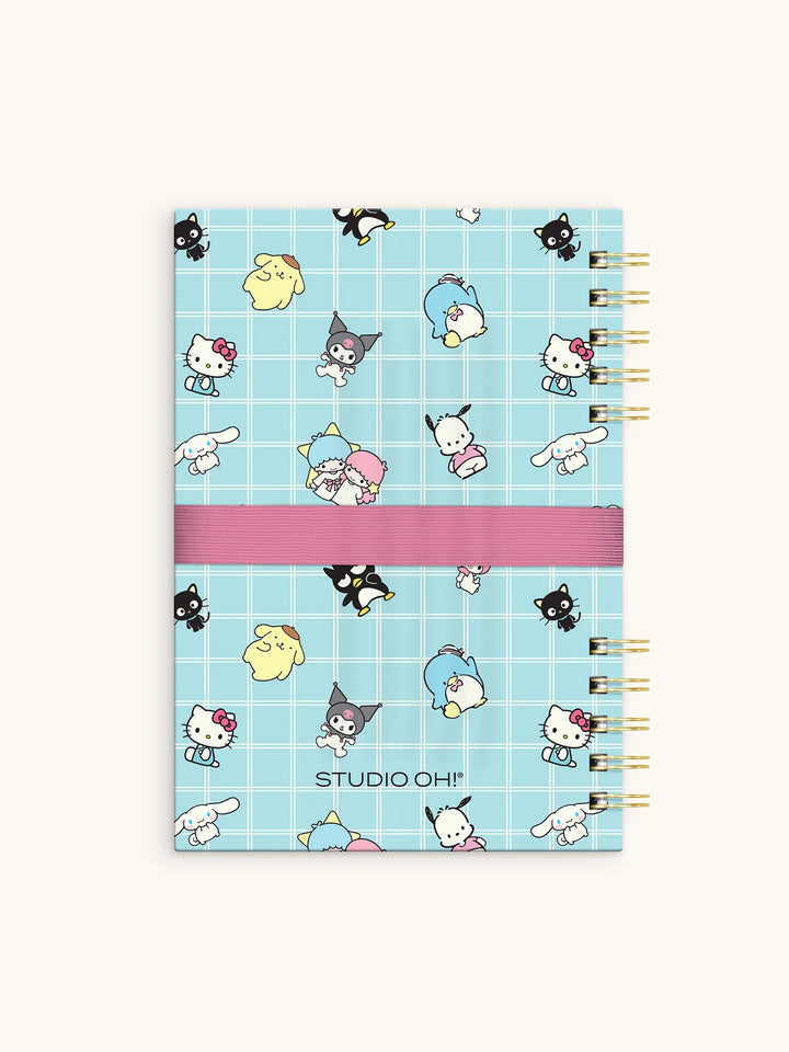 Hello Kitty and Friends Blue Grid Harper Notebook & Pen Set
