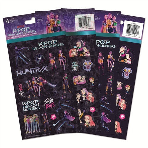 KPop Demon Hunters Sticker Pack (4 Sheets)