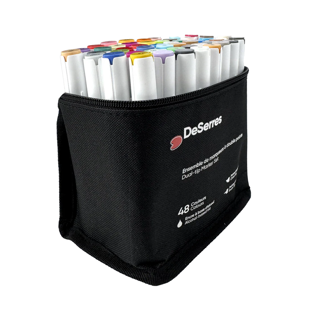 DeSerres Alcohol Dual-Tip Marker 48 Pieces