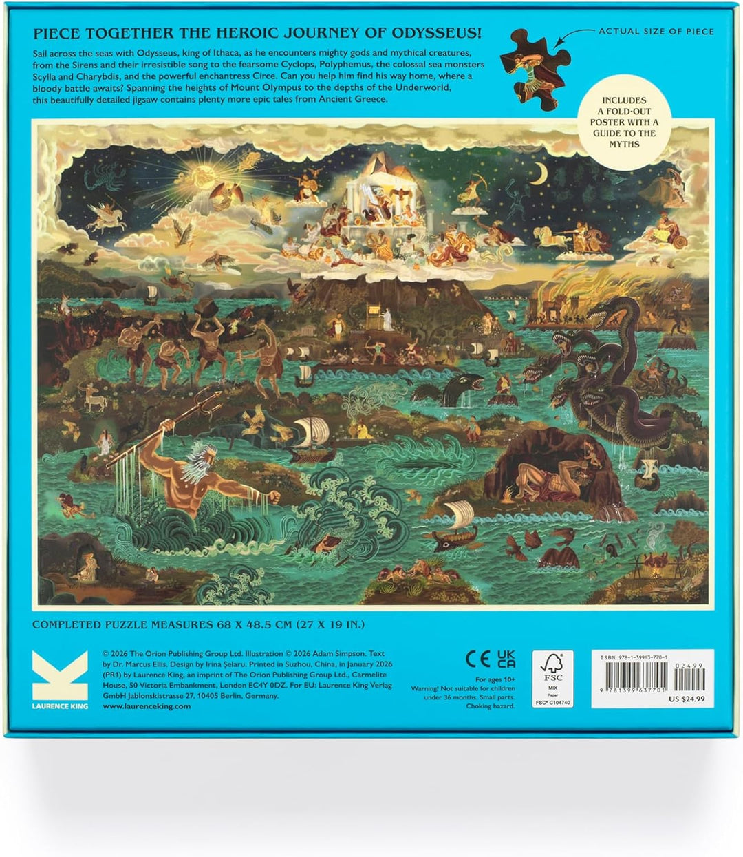 The World of the Odyssey &amp; Other Greek Myths: A 1000pc Jigsaw Puzzle