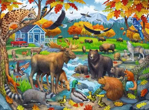 Ravensburger Wildlife Gathering 150pc Jigsaw Puzzle