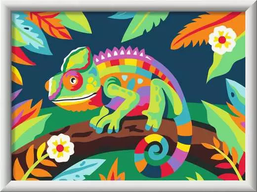 CreArt Paint by Number - Colourful Chameleon
