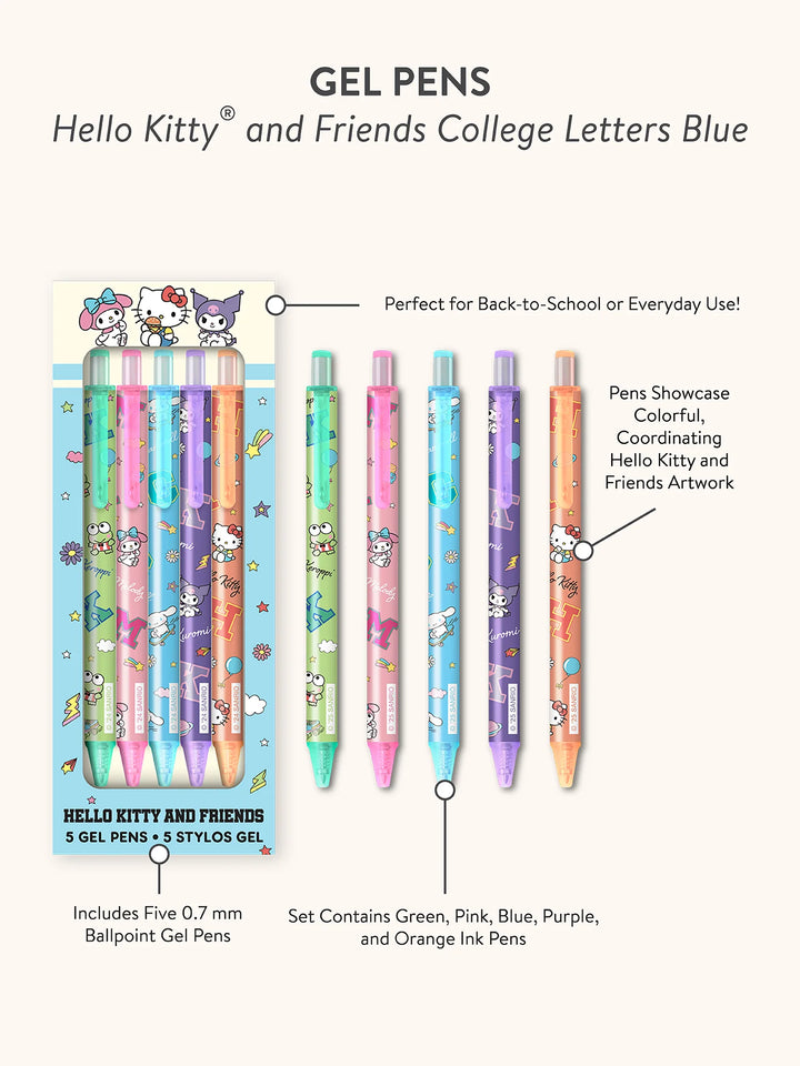 Hello Kitty and Friends College Blue Gel Pens