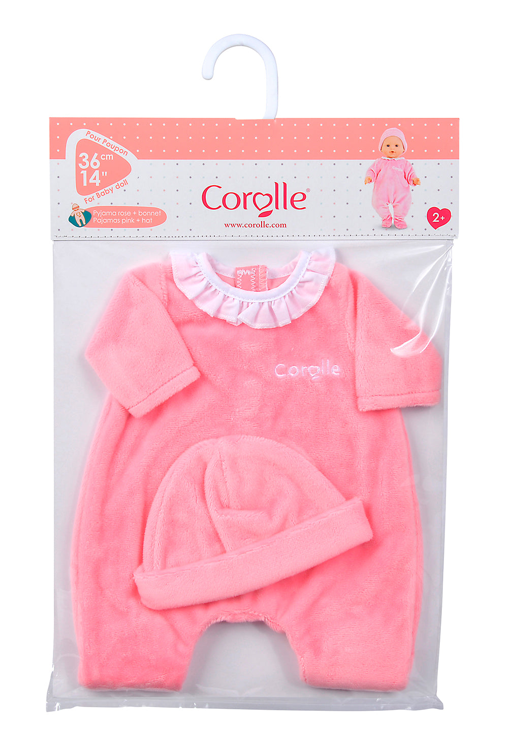 Corolle Pink Pajamas For 14" Baby Doll