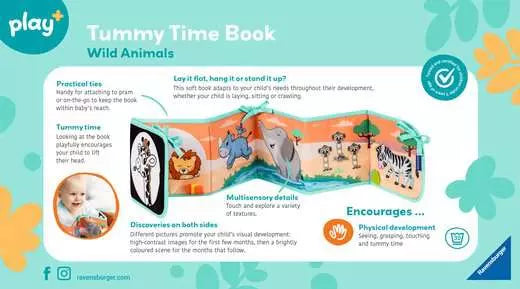 Ravensburger Tummy Time Book Wild Animals