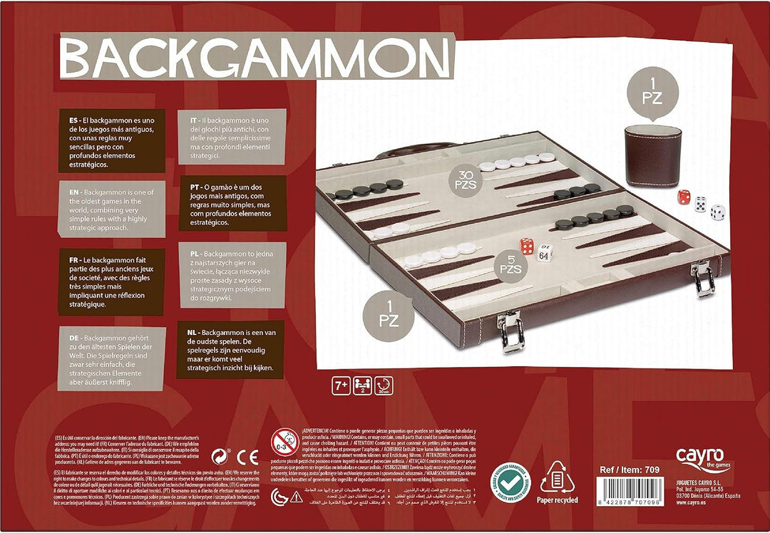 Multicolour Faux Leather Backgammon