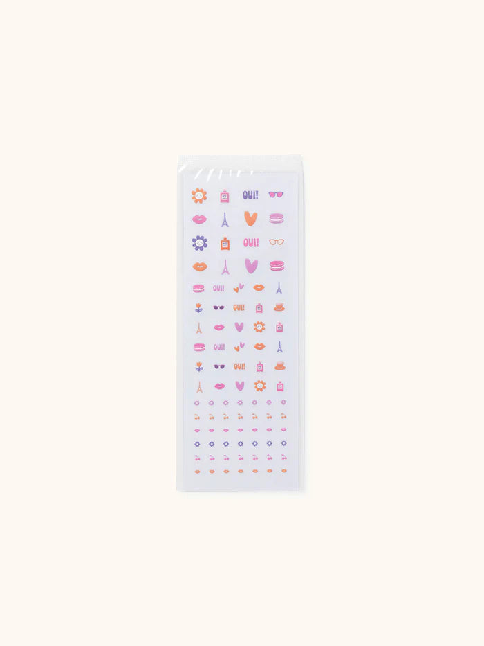 Tiny Blooms French Adventure Nail Stickers