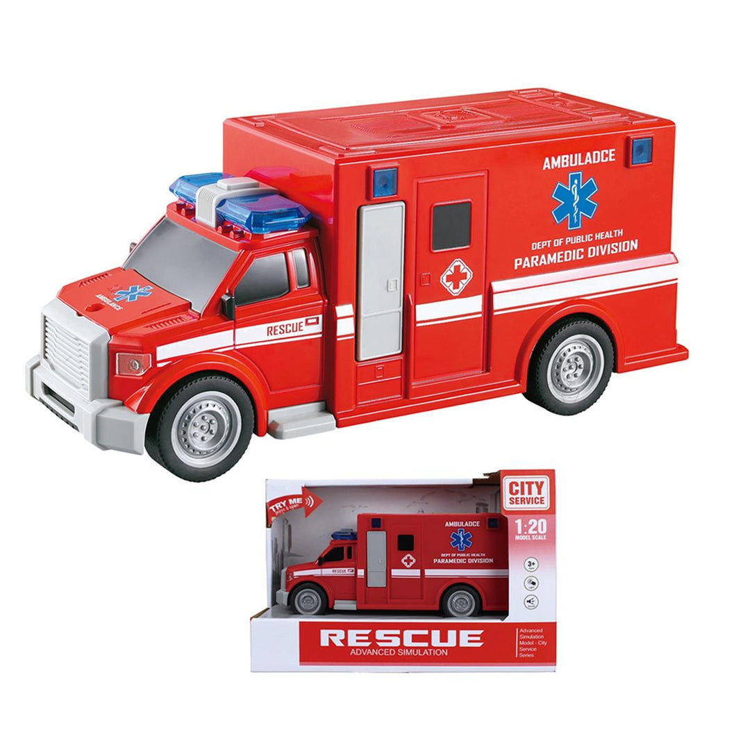 Friction Ambulance with Lights & Sound