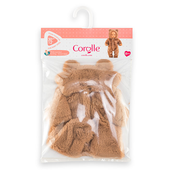 Corolle Bunting Brown Bear for 12" Baby Doll