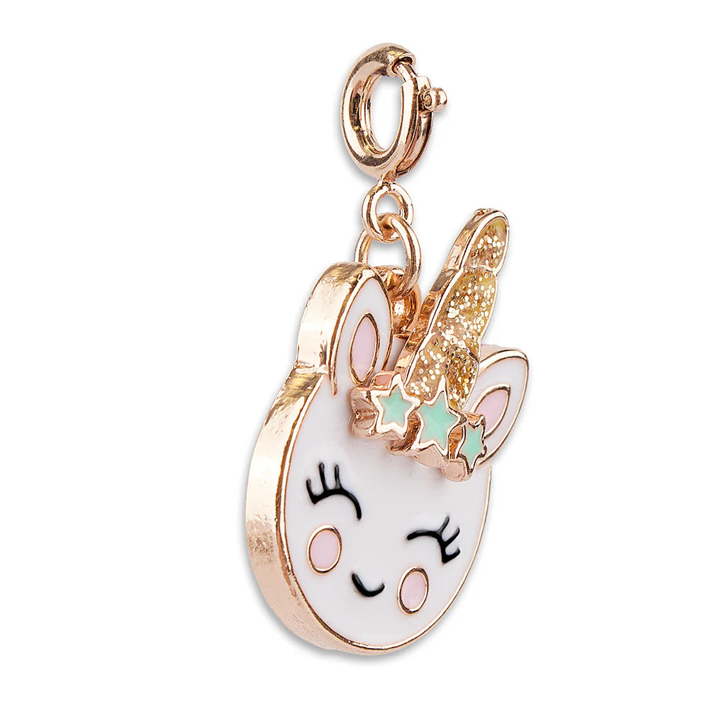 CHARM IT! Gold Unicorn Smiley Charm