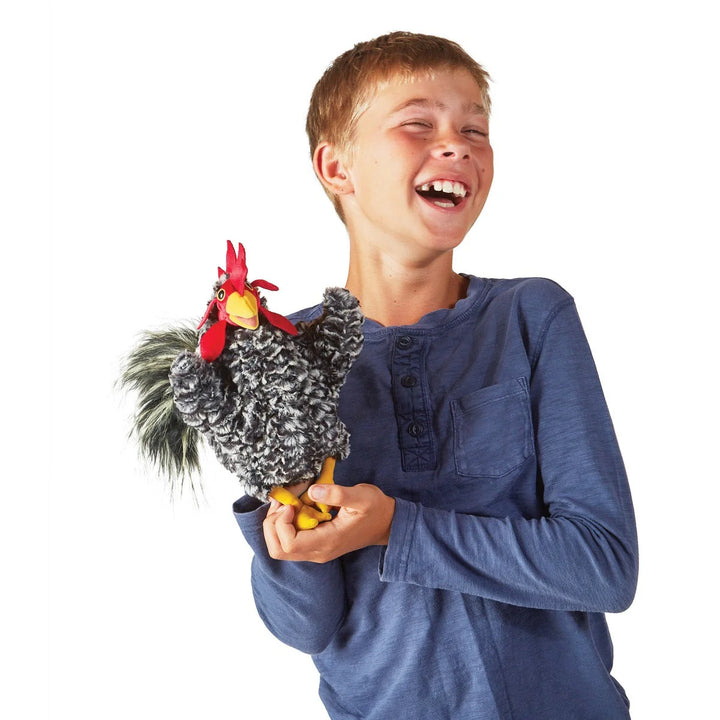 Folkmanis Barred Rock Rooster Hand Puppet