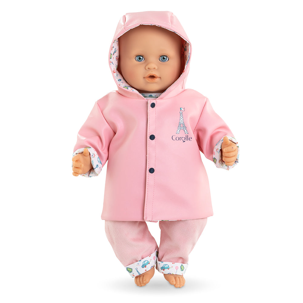 Corolle Baby Doll Weekend in Paris Reversible Raincoat for 14" Doll