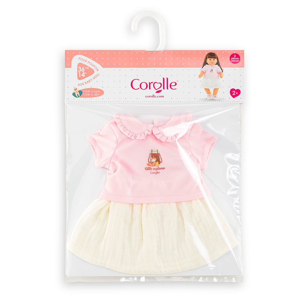 Corolle Little Explorer - T-Shirt &amp; Skirt for 14" Baby Doll