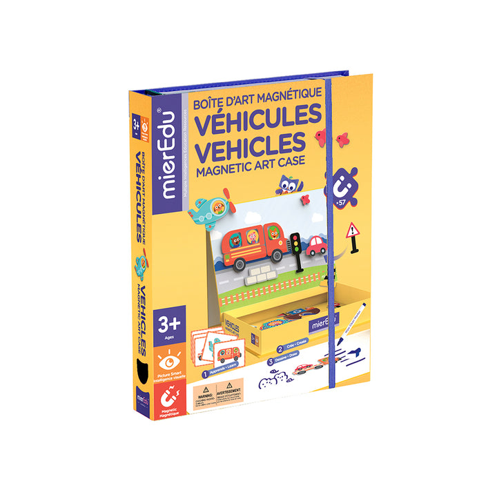 MierEdu - Magnetic Art Case - Vehicles