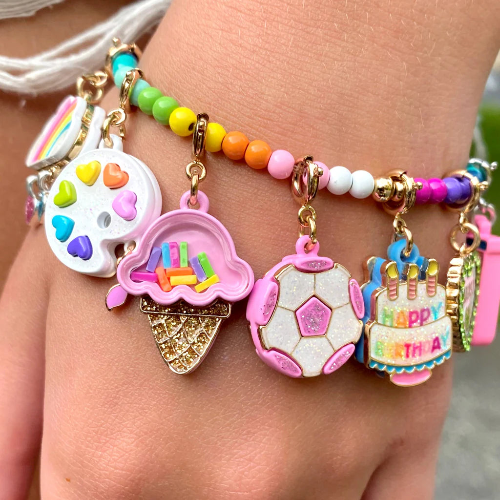 CHARM IT! Gold Glitter Soccer Ball Charm
