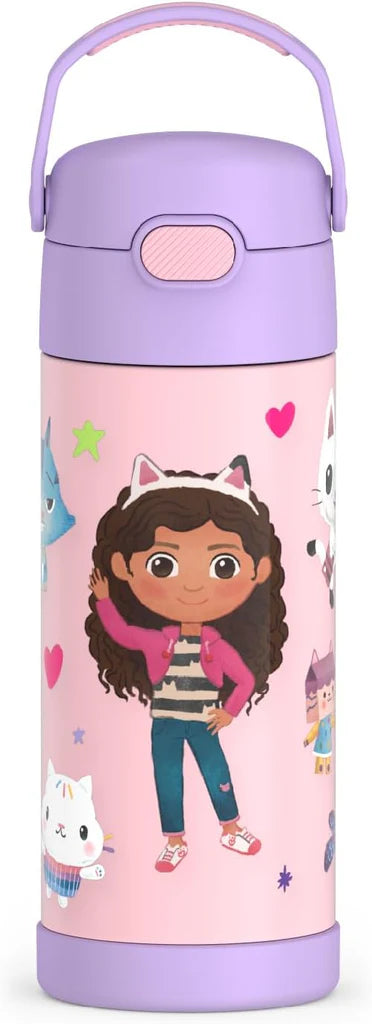 Thermos FUNtainer Bottle W/ Carry Handle & Straw 14oz- Licensed Designs
