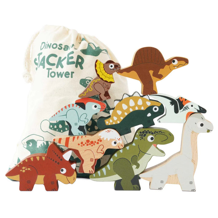 Le Toy Van Jurassic Stacking Dinosaurs & Bag