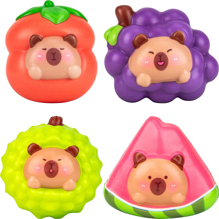 Slow Rise Capybara in Fruit Squishies