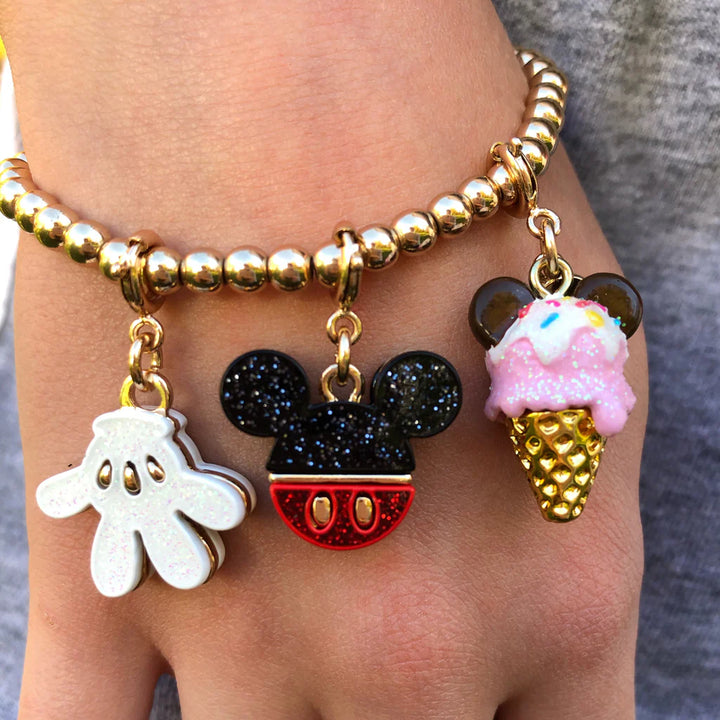 CHARM IT! Gold Mickey Ice Cream Charm
