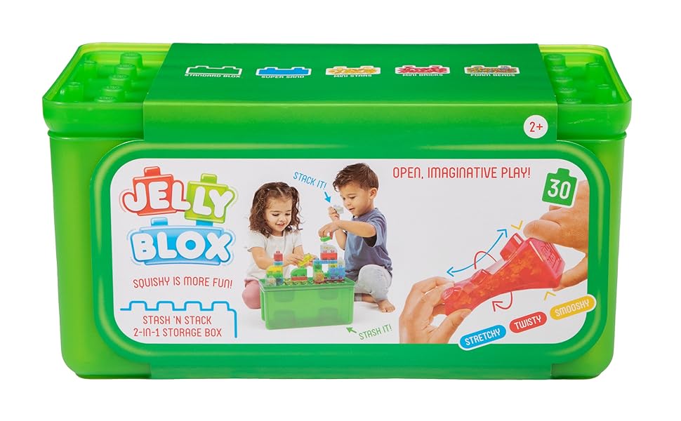 Jelly Blox Stash & Stack Storage Box 30 Pcs