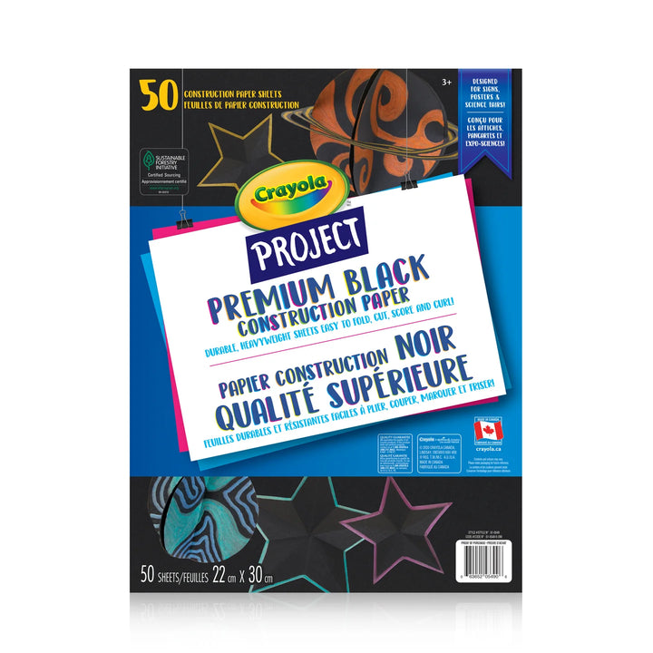 Crayola Project Premium Black Construction Paper 50ct