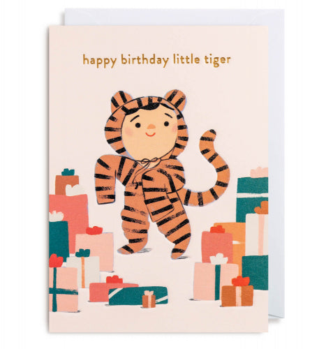 Happy Birthday Little Tiger Greeting Card