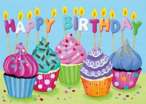 Happy Birthday Cupcakes Card