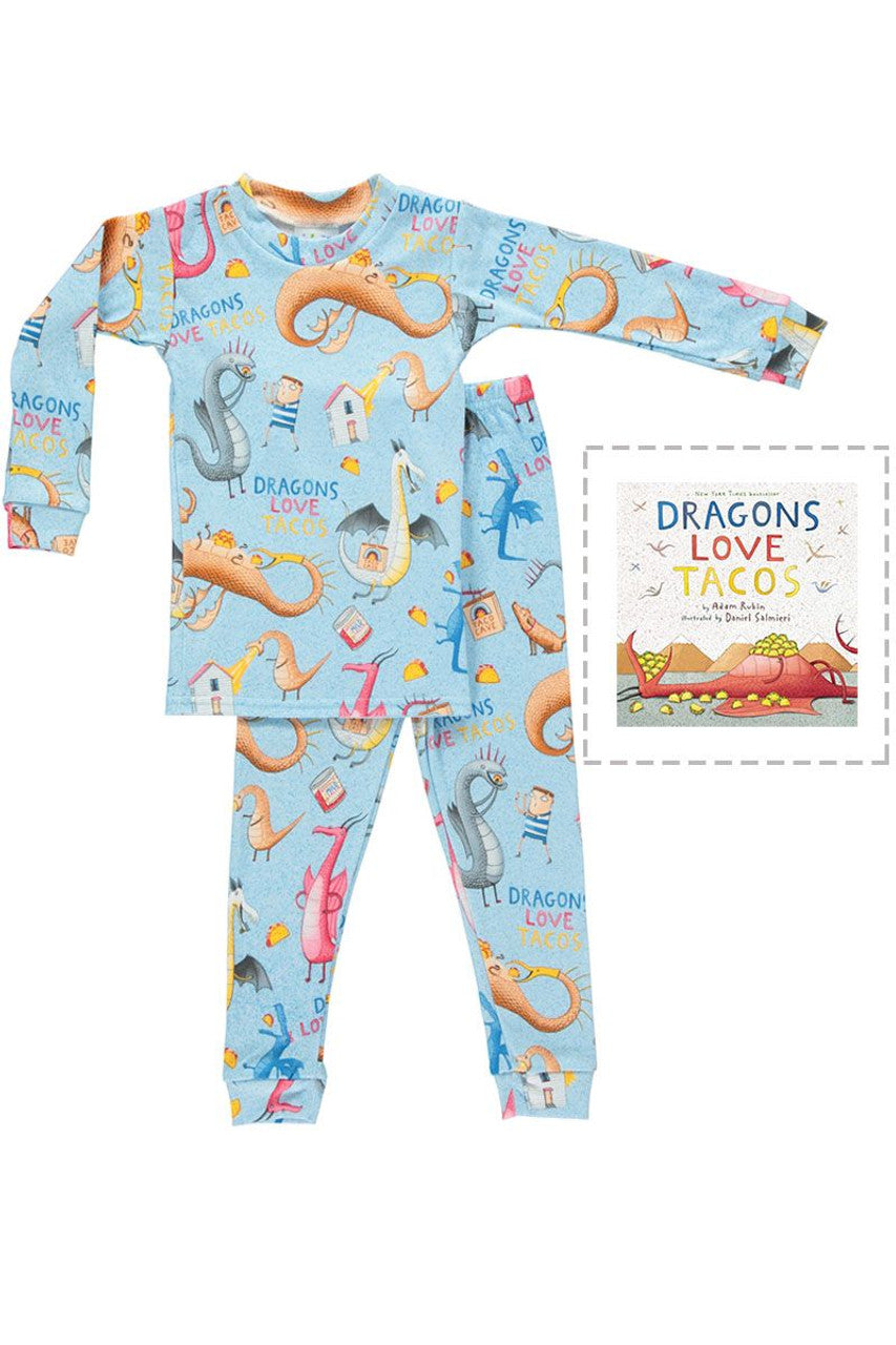 Books To Bed Dragon Loves Tacos Pajama Set