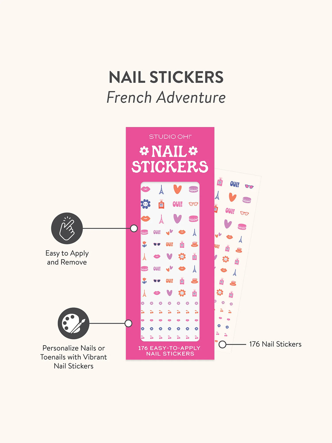 Tiny Blooms French Adventure Nail Stickers